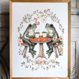 Békás falikép - házassági évfordulóra, páros ajándék Modern stílusú virágos print, Otthon & Életmód, Dekoráció, Kép & Falikép, Poszter, Fotó, grafika, rajz, illusztráció, MESKA