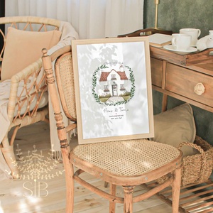 Nászajándék, házavató páros ajándék, home sweet home, édes otthon print, lakásavató ajándék print - otthon & életmód - dekoráció - kép & falikép - poszter - Meska.hu