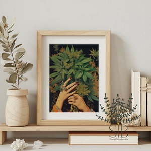 Botanikus kender leveles boho print - otthon & életmód - dekoráció - kép & falikép - poszter - Meska.hu