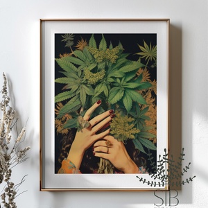 Botanikus kender leveles boho print - otthon & életmód - dekoráció - kép & falikép - poszter - Meska.hu