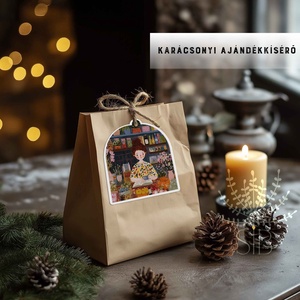 Karácsonyi ajándékkísérő, formavágott ajándékátadó címke - karácsony - karácsonyi ajándékozás - karácsonyi képeslap, üdvözlőlap, ajándékkísérő - Meska.hu