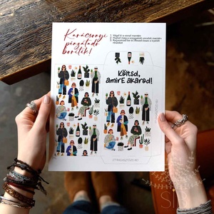 Karácsonyi csináld magad pénzátadó boríték, last minute ajándék, letölthető, nyomtatható DIY, Karácsony, Karácsonyi ajándékozás, Karácsonyi képeslap, üdvözlőlap, ajándékkísérő, Fotó, grafika, rajz, illusztráció, Papírművészet, MESKA