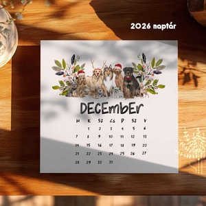 2026 kutyás naptár, asztali naptár, fali naptár - Meska.hu