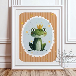 Béka, modern boho stílusú falikép gyerekszobába - Meska.hu