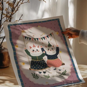 Modern, színes boho stílusú falikép cirkuszi macskákkal gyerekszobába - baba - mama - babaszoba-dekoráció - babaszoba kép - Meska.hu