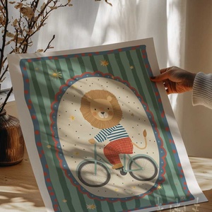 Oroszlán, modern, színes boho stílusú falikép grafika - baba - mama - babaszoba-dekoráció - babaszoba kép - Meska.hu