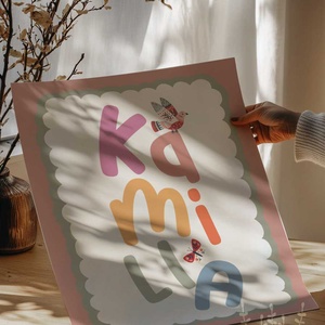 Névre szóló, személyre szabott színes, vidám gyermekszobai falikép - baba - mama - babaszoba-dekoráció - babaposzter - Meska.hu