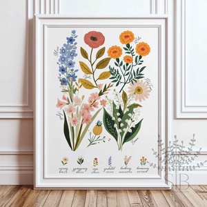 Születési hónapvirágok, nagymama virágoskertje, személyre szabható hónapvirágokkal - Meska.hu