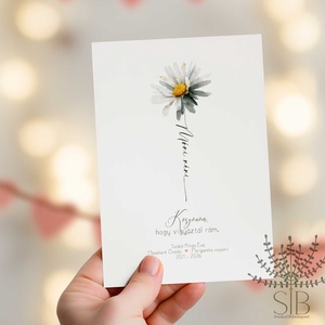 Köszönőajándék óvó néniknek, dadusoknak, margaréta mintás ovis ballagási búcsúajándék, ajándékkísérő, Otthon & Életmód, Papír, írószer, Ajándékozás kellékei, Képeslap, üdvözlőlap, Fotó, grafika, rajz, illusztráció, MESKA