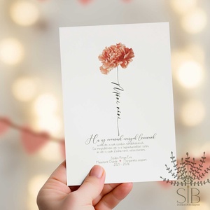 Köszönőajándék óvó néniknek, dadusoknak, szegfű mintás ovis ballagási búcsúajándék, ajándékkísérő - otthon & életmód - papír, írószer - ajándékozás kellékei - képeslap, üdvözlőlap - Meska.hu