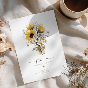 Köszönőajándék óvó néniknek, dadusoknak, napraforgó csokor mintás ovis ballagási búcsúajándék, ajándékkísérő - otthon & életmód - papír, írószer - ajándékozás kellékei - képeslap, üdvözlőlap - Meska.hu