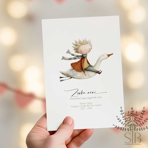 Köszönőajándék óvó néniknek, dadusoknak, lúd grafikás ovis ballagási búcsúajándék, ajándékkísérő - otthon & életmód - papír, írószer - ajándékozás kellékei - képeslap, üdvözlőlap - Meska.hu