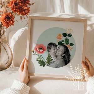 Névre szóló egyedi fotó kollázs hónapvirág ajándék - művészet - kollázs - Meska.hu