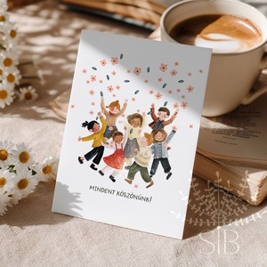 Köszönő kártya pedagógusoknak, ballagási képeslap tanároknak - otthon & életmód - papír, írószer - ajándékozás kellékei - képeslap, üdvözlőlap - Meska.hu