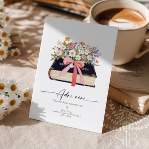 Névre szóló köszönőajándék óvó néniknek, dadusoknak, virágos mesekönyv mintás ovis ballagási búcsúajándék, ajándékkísérő - Meska.hu