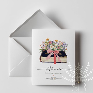 Névre szóló köszönőajándék óvó néniknek, dadusoknak, virágos mesekönyv mintás ovis ballagási búcsúajándék, ajándékkísérő - otthon & életmód - papír, írószer - ajándékozás kellékei - képeslap, üdvözlőlap - Meska.hu