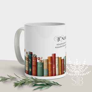 Ballagási könyv grafikás ajándék bögre pedagógusoknak, névre szóló mesekönyves virágos óvodai köszönő ajándék bögre - Meska.hu