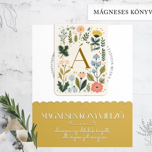 Mágneses könyvjelző, kezdőbetűs határidőnapló jelölő, monogram ajándék - Meska.hu