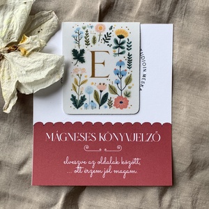 Mágneses könyvjelző, kezdőbetűs határidőnapló jelölő, monogram ajándék - könyv & zene - könyvjelző - Meska.hu
