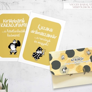 Vicces baba mérföldkő kártya csomag, humoros megérkeztem kártya babalátogató ajándék - Meska.hu