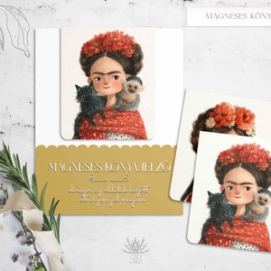 Mágneses könyvjelző, Frida majom macska határidőnapló jelölő - Meska.hu