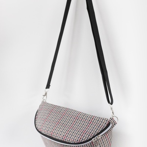 Őszi hangulatú, kocka mintás testtáska - táska & tok - variálható táska - Meska.hu