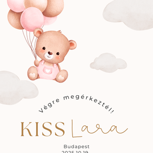 Babaszoba születési emlékőrző kép - macis - otthon & életmód - babaszoba, gyerekszoba - babaszoba dekoráció - Meska.hu