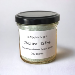 Zöld tea-Zsálya  Parajdi fürdősó, Szépségápolás, Szappan & Fürdés, Fürdősó, fürdőgolyó, habfürdő, Mindenmás, MESKA