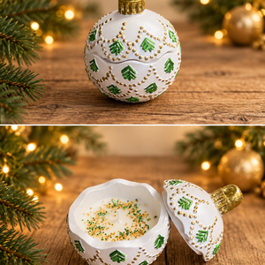 Karácsonyigömb-gyertya/ Limitált darabszám - otthon & életmód - gyertya, illat, aroma - aromalámpa - Meska.hu