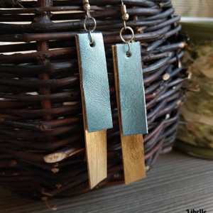 Kék-arany hosszú fülbevaló, Ékszer, Fülbevaló, Lógó fülbevaló, , MESKA