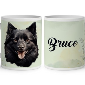 Névvel kérhető - Fekete Schipperke portré mintás bögre, Otthon & Életmód, Konyhafelszerelés, tálalás, Tálalás, Bögre & Csésze, , MESKA