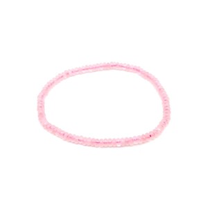 Rózsakvarc korong karkötő 4x2,5mm, Ékszer, Karkötő, Ásványkarkötő, , MESKA