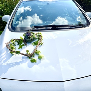 Szív formájú  autódísz - esküvő - dekoráció - Meska.hu