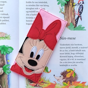 Minnie könyvjelző - piros, Könyv & Zene, Könyvjelző, Varrás, MESKA