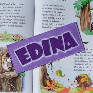 Könyvjelző - Edina, Könyv & Zene, Könyvjelző, Varrás, MESKA