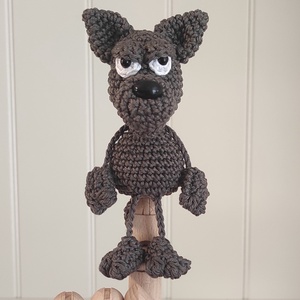Késztermék! Amigurumi Karesz a farkas ujjbáb, Játék & Sport, Bábok, Ujjbáb, Horgolás, MESKA