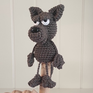 Késztermék! Amigurumi Karesz a farkas ujjbáb - játék & sport - bábok - ujjbáb - Meska.hu