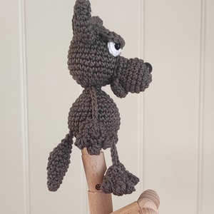 Késztermék! Amigurumi Karesz a farkas ujjbáb - játék & sport - bábok - ujjbáb - Meska.hu