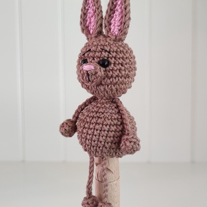 Késztermék! Amigurumi ujjbáb - Nyuszi - játék & sport - bábok - ujjbáb - Meska.hu