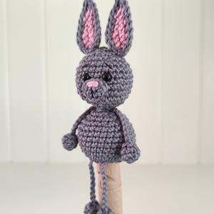 Késztermék! Amigurumi ujjbáb - Nyuszi - játék & sport - bábok - ujjbáb - Meska.hu