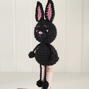Késztermék! Amigurumi ujjbáb - Nyuszi - játék & sport - bábok - ujjbáb - Meska.hu