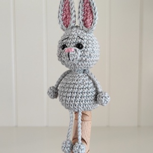Késztermék! Amigurumi ujjbáb - Nyuszi - játék & sport - bábok - ujjbáb - Meska.hu