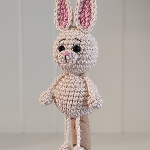Késztermék! Amigurumi ujjbáb - Nyuszi - játék & sport - bábok - ujjbáb - Meska.hu