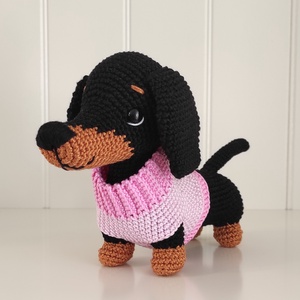 KÉSZLETEN!  Tacsi rózsaszín pulcsiban... - Meska.hu