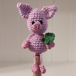 Késztermék! Amigurumi ujjbáb - Kismalac - Meska.hu