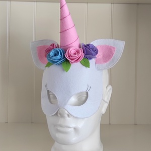 KÉSZLETEN!  Unikornis álarc - fehér, Ruha & Divat, Jelmez & Álarc, Álarc, Varrás, MESKA