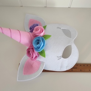 KÉSZLETEN!  Unikornis álarc - fehér - ruha & divat - jelmez & álarc - álarc - Meska.hu