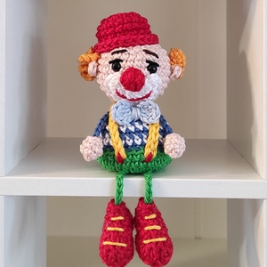 KÉSZLETEN!  Késztermék! Amigurumi bohóc ujjbáb, Játék & Sport, Bábok, Ujjbáb, Horgolás, MESKA