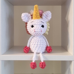KÉSZLETEN!  Késztermék! Unikornis - ujjbáb, Játék & Sport, Bábok, Ujjbáb, Horgolás, MESKA