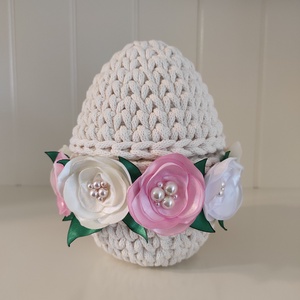 Tojás tároló virággal - Meska.hu